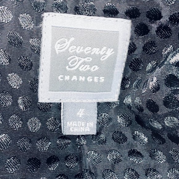 Seventy Two Changes Women's Size 4 Black Moto Zip Jacket Coat - Picture 9 of 9